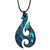 NZ Paua pendant hook with tattoo on cord