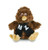 Soft Toy Kiwi wearing Black NZ scarf approx 15cm