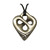NZ Koru (enclosed spiral) - Pewter pendant on black cord