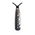 Patu (short club) with tattoo markings - Pewter pendant on black cord