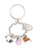 Key ring - metal cut out sheep with NZ charms