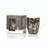 Coffee Mug with gold NZ birds and fauna on black