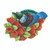 NZ Fridge Magnet - NZ Tui in Pohutukawa flowers