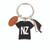 NZ Keyring - metal Tshirt, rugby ball and fern charms