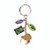 NZ Keyring - metal Kiwi and NZ charms