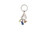 NZ Keyring -metal cut out silver fern with charms