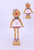 Gingerbread Cook with candy cane apron and telescopic legs
