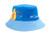 Kids blue Bucket hat with yellow kiwi and blue stars