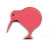 Small Wooden Kiwi Magnet - Red