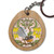 Piwakawaka, NZ Fantail in Kowhai bush - oval wooden keyring