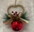 Christmas Red Bell with heart 12 x 5 cm