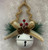 Christmas White Bell with tree 15 x 9 cm