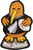 Little Brown Kiwi as a rugby player New Zealand iron-on patch
