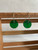 medium kina - green tint acrylic hoop earrings