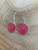 small pacific star pink acrylic circle hoop earrings