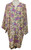 Curved hem floral pattern kimono - pale yellow and pink