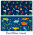 Double Sided Sand Free Towel - Space and Dinosaurs