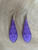 Kowhaiwhai drop - Purple satin