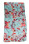 Aqua Blue and purple, rose coloured floral pattern scarf