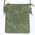 Handy shoulder bag with embossed hibiscus pattern - Moss colour