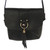 Ring and tassel shoulder bag - black