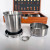 Hip flask , 2x shot glasses and chess set in wooden box
