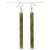 NZ greenstone long Adze style drop earrings