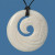 NZ Bone closed Koru pendant with etching design