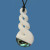 NZ Bone triple twist pendant with NZ Paua accent