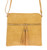 Zip front bag with tassels - Mustard