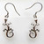 Sterling Silver gecko drop earrings