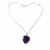 2cm Amethyst heart pendant on sterling silver chain