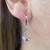 Sterling Silver Fantail Drop Hoop Earrings