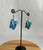 Blue pair of jandal earrings on hooks