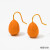 small water drop earrings - orange