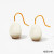 small water drop earrings - white