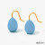 small water drop earrings - turquoise blue