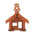 3D jigsaw wharenui/meeting house hanging decoration - red koru