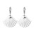 Silver coloured Shell earrings on small hoop