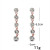 5 Diamante drop earring on stud - rose gold colour