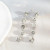 5 Diamante drop earrings on stud - silver colour