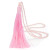 Tassel on beaded necklace - pale pink
