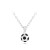 Soccer Ball pendant on chain - silver colour