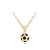 Soccer Ball pendant on chain - gold colour