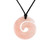 Rose quartz large koru pendant