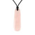 Rose quartz Patu pendant on cord