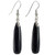 Blue Goldstone oval drop earrings on hooks