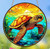 Suncatcher with image of a turtle - medium