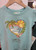 Napier NZ souvenir - girls tee scenic heart in aqua - size 8