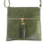 Zip front bag with Tassels - forest